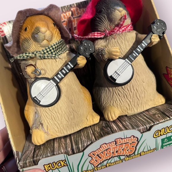 Vintage New In Package Gemmy Dueling Banjo Hamsters Interactive Buck & Chuck - Picture 8 of 8